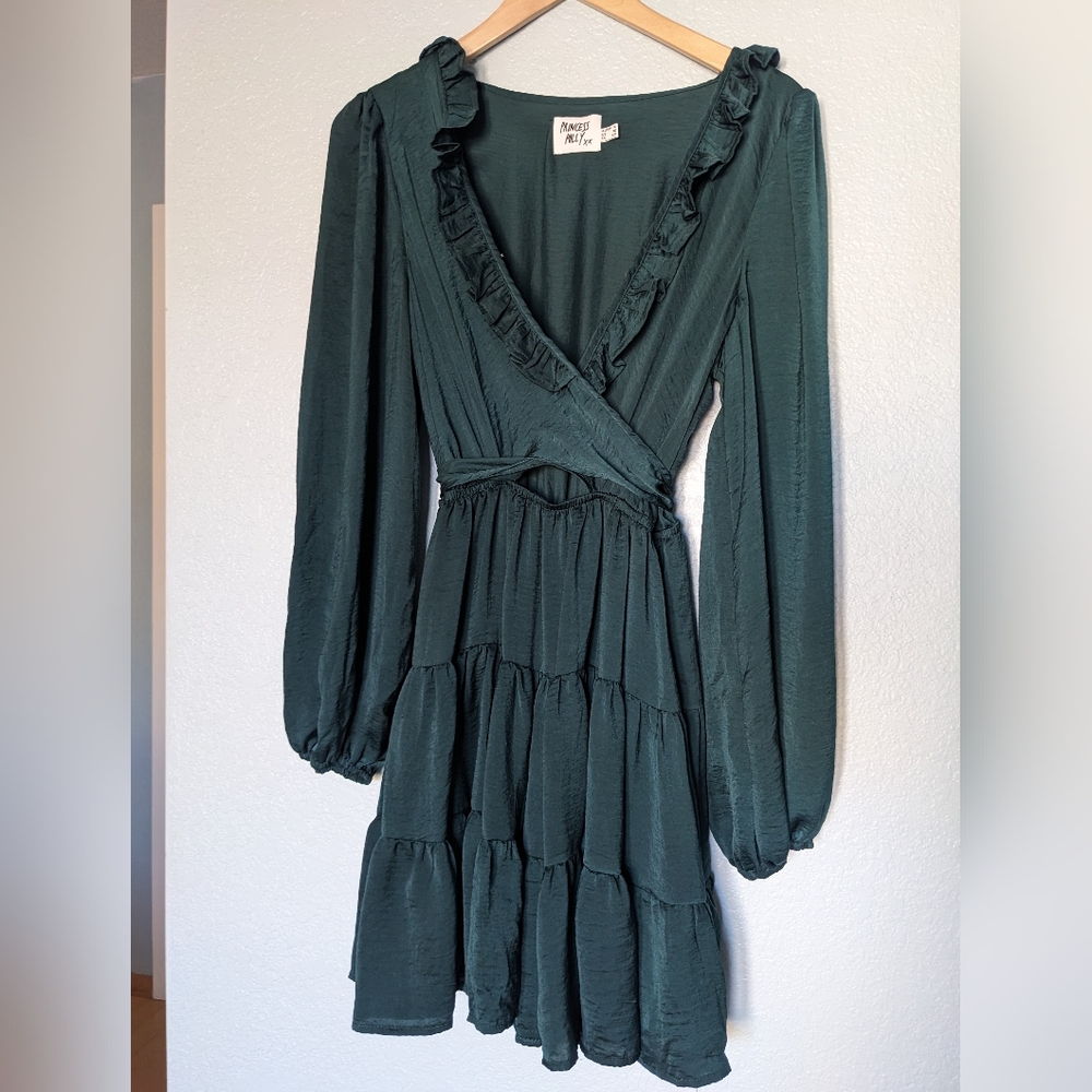 Princess Polly Deep Green Long Sleeve Dress